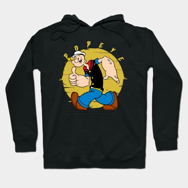 a Sailor Adventure with Popeyes and Crew on this Classic Cartoon Hoodie by RavenSHOPS